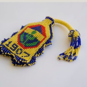 Sarı Lacivert Boncuk Anahtarlık