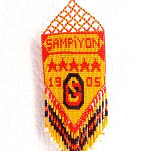 Sarı Kırmızı Cezaevi İşi Araba Ayna Süsü