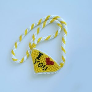 Cezaevi İşi Desenli Muska Kolye